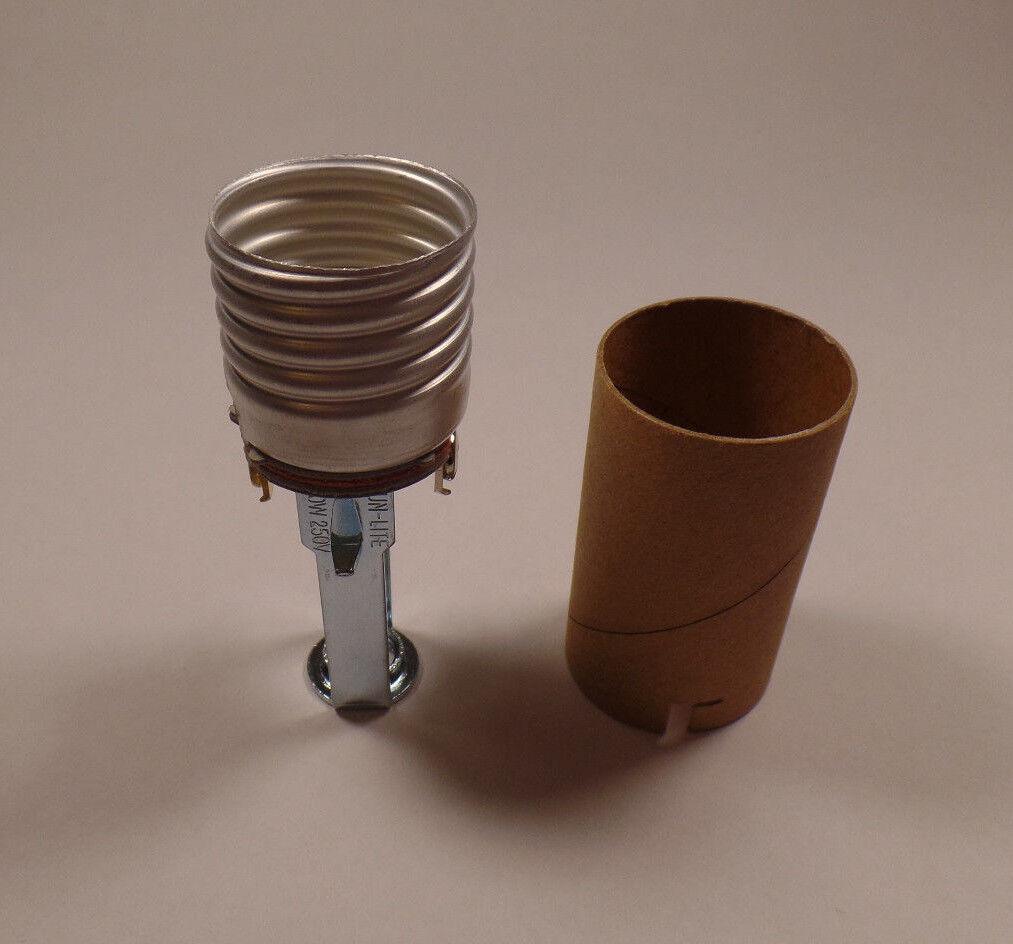 New 3" Keyless Medium Base Bulb Candle Lamp Holder Socket W/ 1/8F Hickey# SO226I - Stone Door Lamps