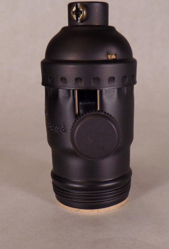 On/Off Uno Thread Bronze Finish Industrial Style Brass Turn Knob Lamp Socket 72B - Stone Door Lamps