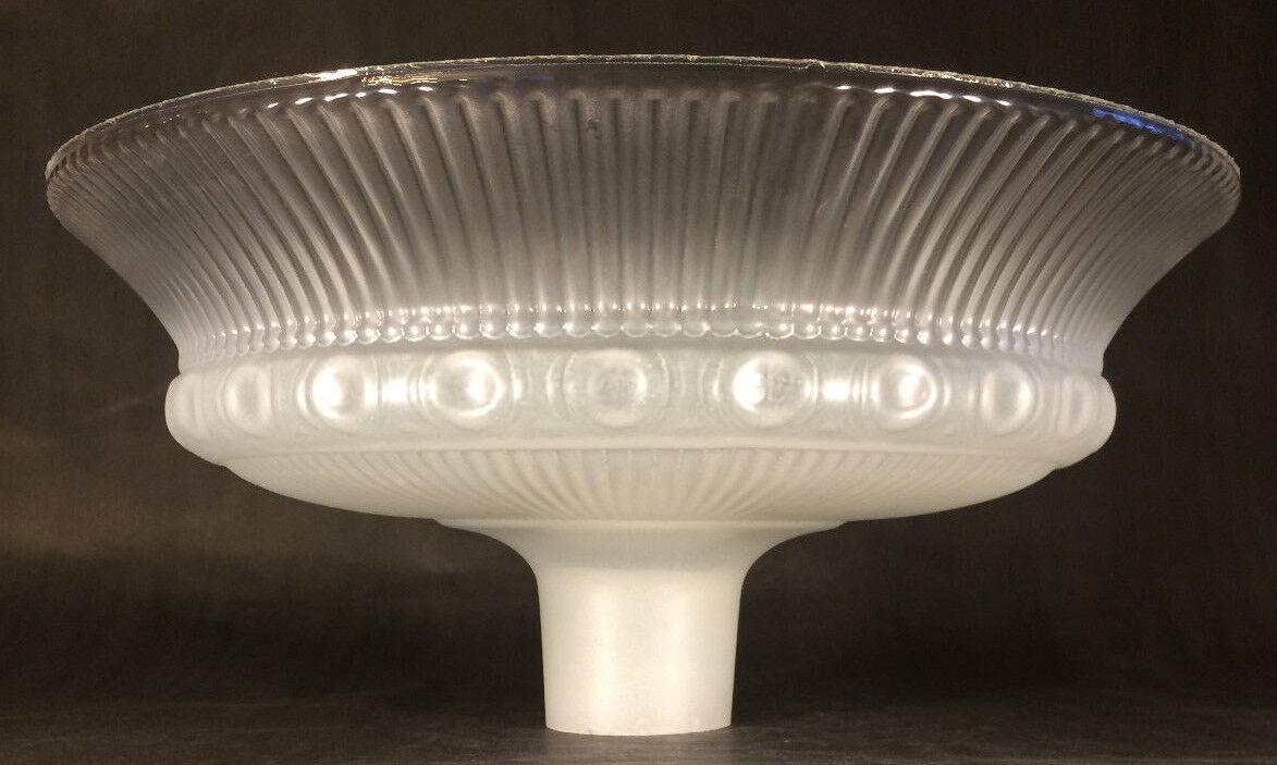 NEW 15 1/2" Crystal Etched Ribbed Design Torchiere Floor Lamp Shade, USA #TS014 - Stone Door Lamps