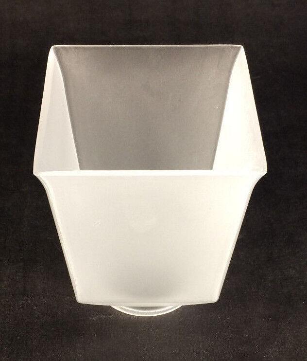 2 1/4" x 4.5" FROSTED GLASS MISSION STYLE FLARED SQUARE FIXTURE LAMP SHADE FS466 - Stone Door Lamps