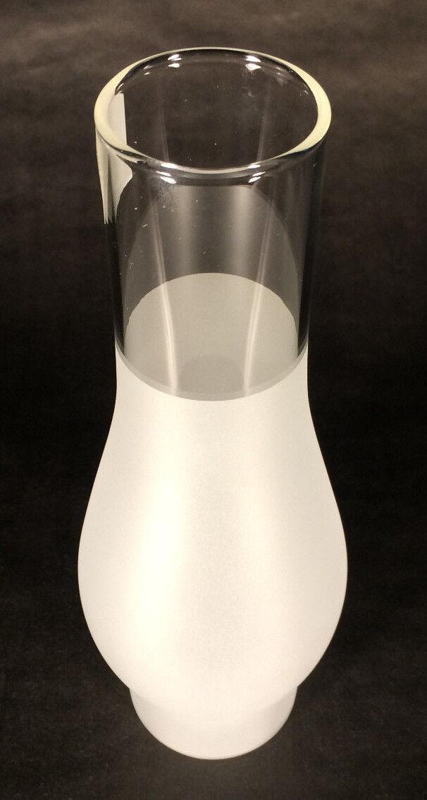 2 5/8 x 10 inch FROSTED OIL KEROSENE LAMP CHIMNEY for RAYO CENTRAL DRAFT C.D. 43 - Stone Door Lamps