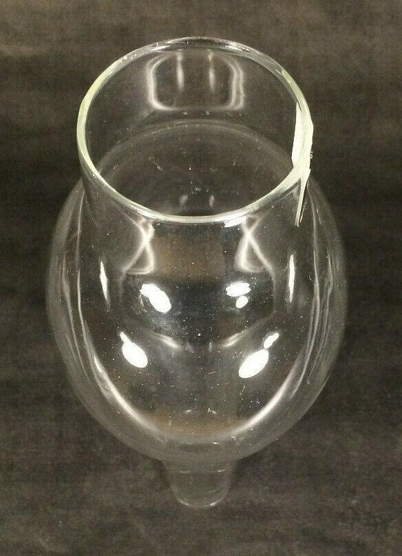 New 2 1/8" x 9 1/8" Clear Borosilicate Glass Oil Lamp #0 Bombe Chimney #CH975 - Stone Door Lamps