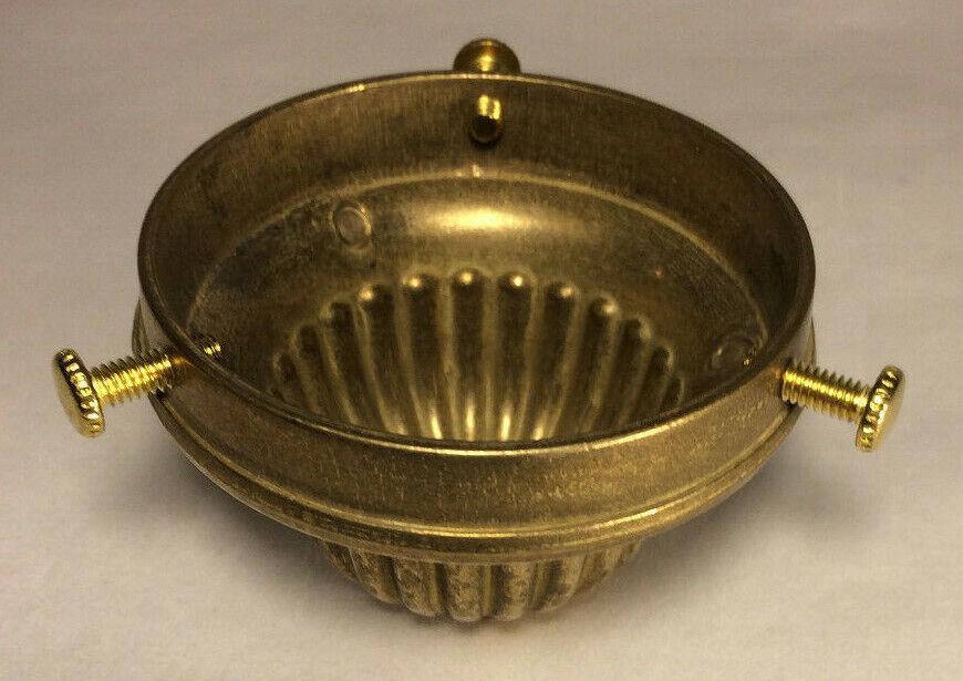New 2 1/4" Fitter Unfinished Cast Brass Shade Holder, 1/8F, 1 7/8" Tall #SH765U - Stone Door Lamps