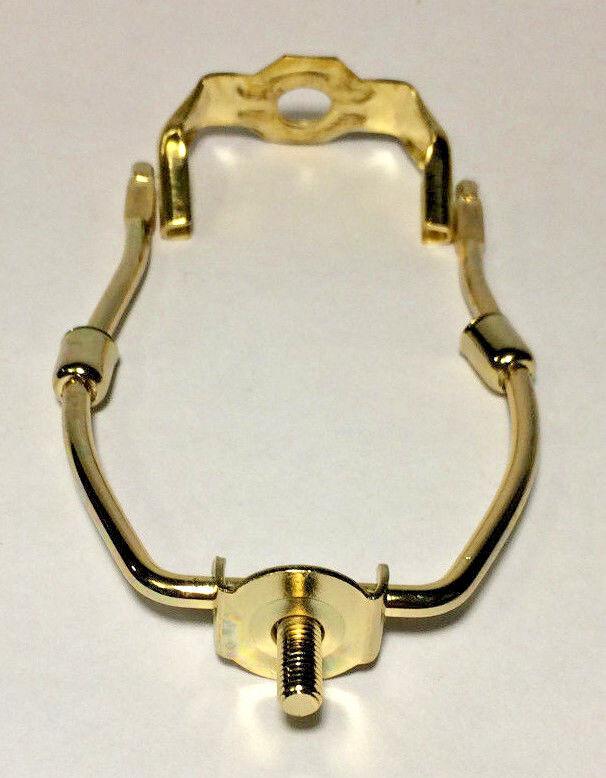 4 1/2" Brass Plated Mini Miniature Lamp Harp with Base, regular weight #HAR31 - Stone Door Lamps