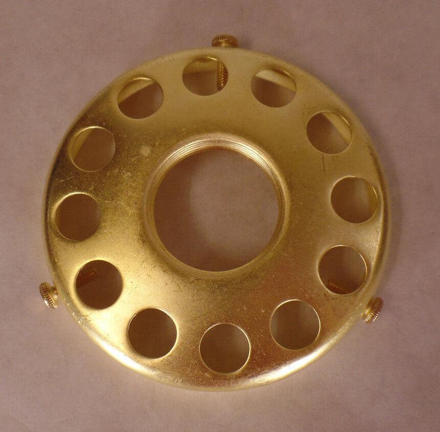 3 1/4" Fitter Unfinished Brass Screw - on Uno - type Shade Holder w/ set screws 727u - Stone Door Lamps