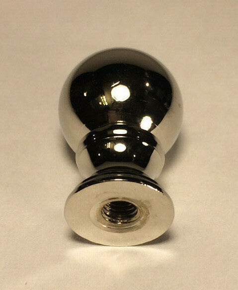 New Solid Brass Ball Style Lamp Harp Finial With Nickel Finish 1 3/8" ht. LF820N