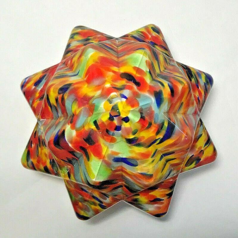 New Art Deco Starburst End Of Day Lamp Shade Globe, 3 1/4" Fitter, 7" Dia. SS960 - Stone Door Lamps