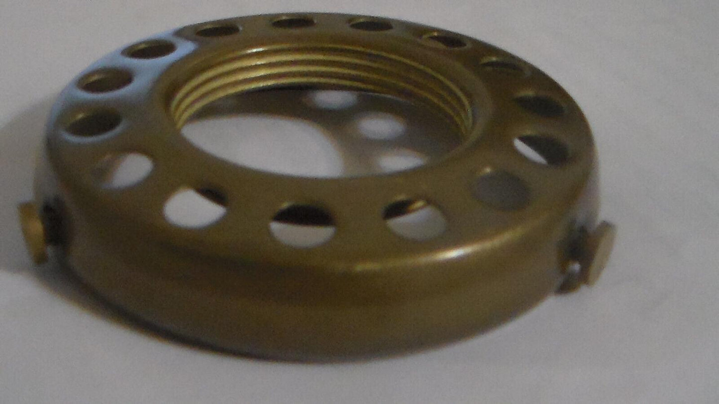 NEW 2 1/4" Fitter Screw - on Uno - type Shade Holder Antique Finish Brass #SHH86A - Stone Door Lamps