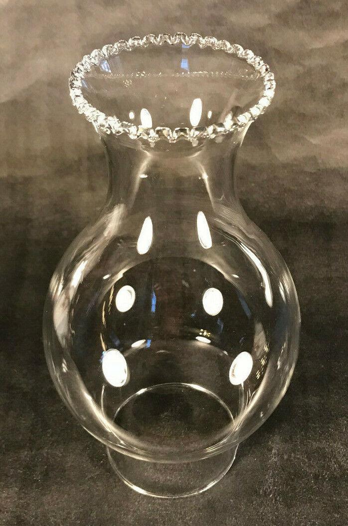 New 3" x 8 3/4" Clear Borosilicate Glass Lamp Chimney With Crimp Top #CH966 - Stone Door Lamps
