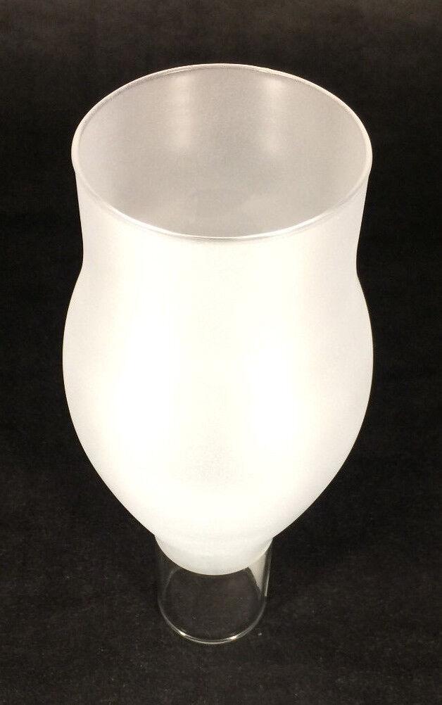 2 5/8" X 7 1/2" Frosted Glass Oil Lamp Chimney for Rayo Central Draft Burner 923 - Stone Door Lamps