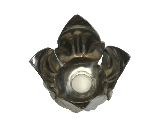New Stamped Steel Lamp, Chandelier Candle Cup Shade Holder, Husk, 1 5/8" O.D. - Stone Door Lamps