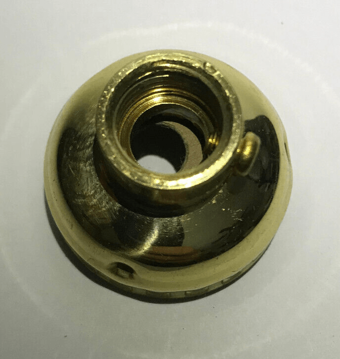 New Leviton Brand Brass Socket Cap With Set Screw, 1/4IP (1/2") Polished SC300M - Stone Door Lamps