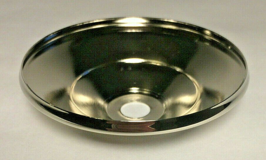 New 8" Polished Nickel Finish Spun Brass Vase Cap, Lamp Cap, 1/8 IP #VC654N - Stone Door Lamps