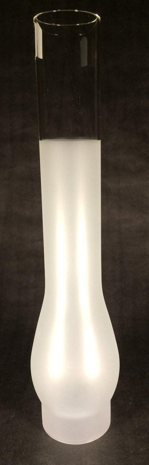 2 5/8" x 14" Frosted Glass KEROSENE OIL Lamp CHIMNEY Globe for Rayo & CD Burner - Stone Door Lamps