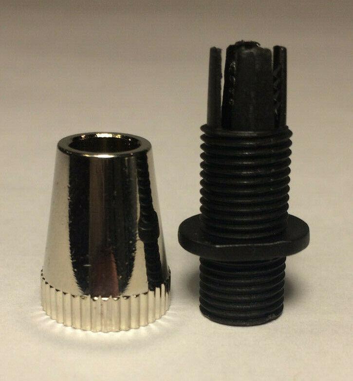 New Brass Cord Grip Bushing, Nickel Plated, for Twisted Pair Lamp Cord #CB930N - Stone Door Lamps
