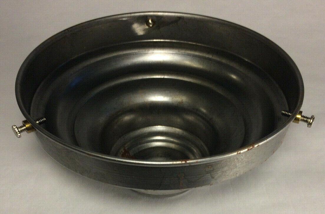 New Raw Steel 6" Fitter Fixture Shade Holder With Set Screws, 1/8 IP, #SH766S - Stone Door Lamps