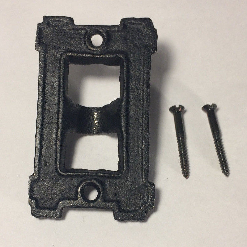 NEW 3" Long Black Cast Iron Square Wall Bracket Lamp Hinge with screws #HIN26