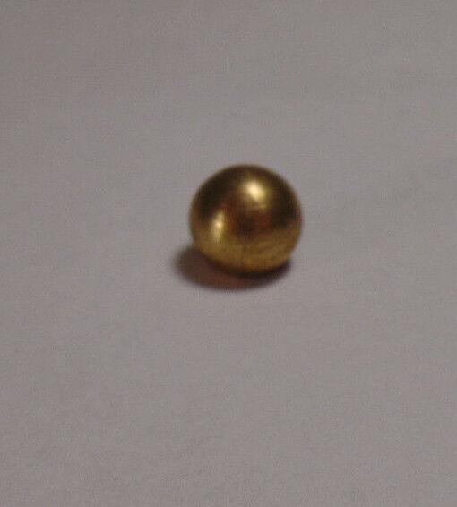 New 3/8" Diameter Brass Ball Finial, Cap, Unfinished Brass, 8/32F Tap #BB001U - Stone Door Lamps
