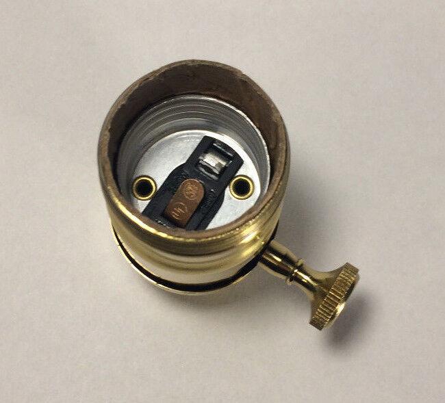 3 - way Uno Thread Solid Brass Early Electric Industrial Style Lamp Socket #so270 - Stone Door Lamps