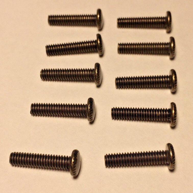 New Lot Of 10 Steel 3/4" Long Antique Brass Finish Thumbhead Screws 8/32 Thread - Stone Door Lamps