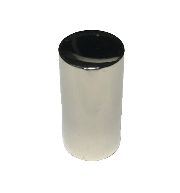 New Drum Style Brass Lamp Finial, Polished Nickel Finish, 1/4 - 27F Tap, 1" ht. - Stone Door Lamps