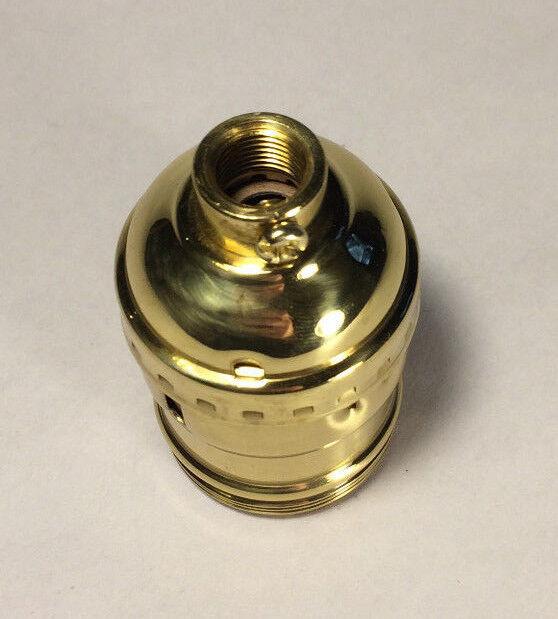 Solid Brass Short Keyless Early Electric Industrial Style Uno Lamp Socket #so290 - Stone Door Lamps