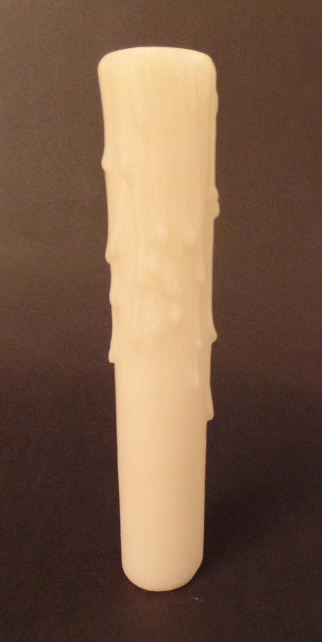 New 6" Ivory PolyBeesWax Chandelier Candelabra Candle Cover with Drips #CC911i - Stone Door Lamps