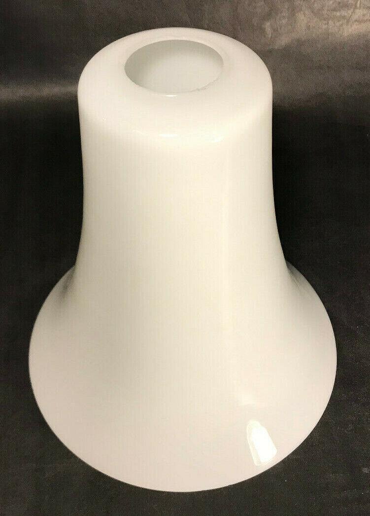 New 8" Tall Opal White Glass Tulip Shaded Torchiere Lamp Shade For Stiffel Lamps - Stone Door Lamps
