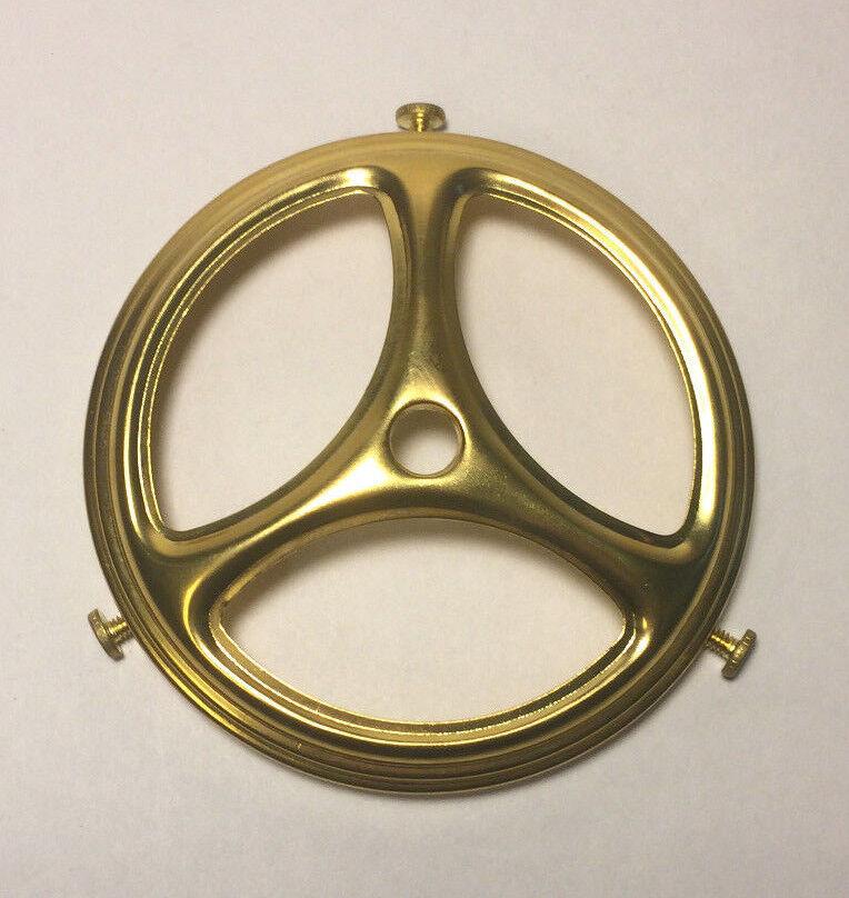 New 5" Fitter Unfinished Stamped Brass Shade Holder w/ 3 Set Screws, 1/8 IP #75U - Stone Door Lamps