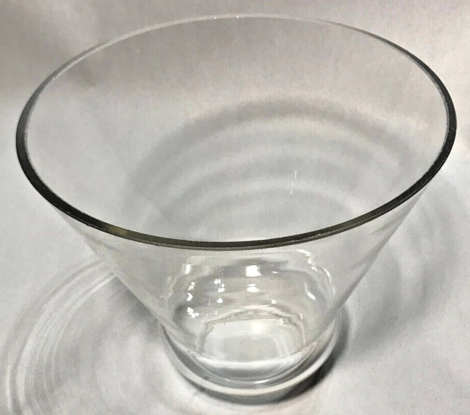 New 2 1/4" Fitter Clear Glass Fixture Lamp Shade, 5 1/8" Heght, 5 3/4" Dia. - Stone Door Lamps