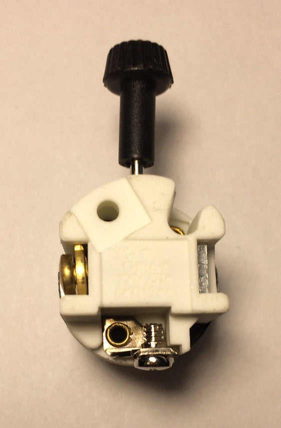 Standard Porcelain Turn Knob Lamp Socket Interior for 3 Way Light Bulb #SO207P