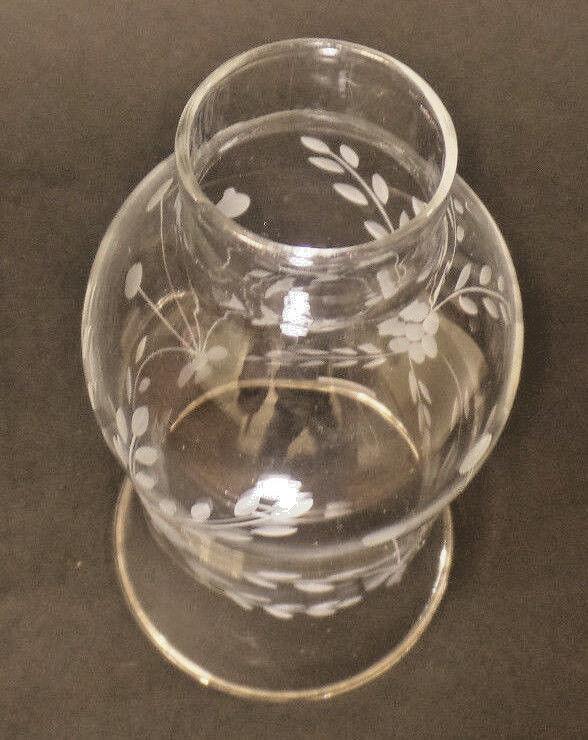 Clear Flower Glass Hurricane Lamp Shade Candle Chandelier Light, 5" x 8 1/4" - Stone Door Lamps