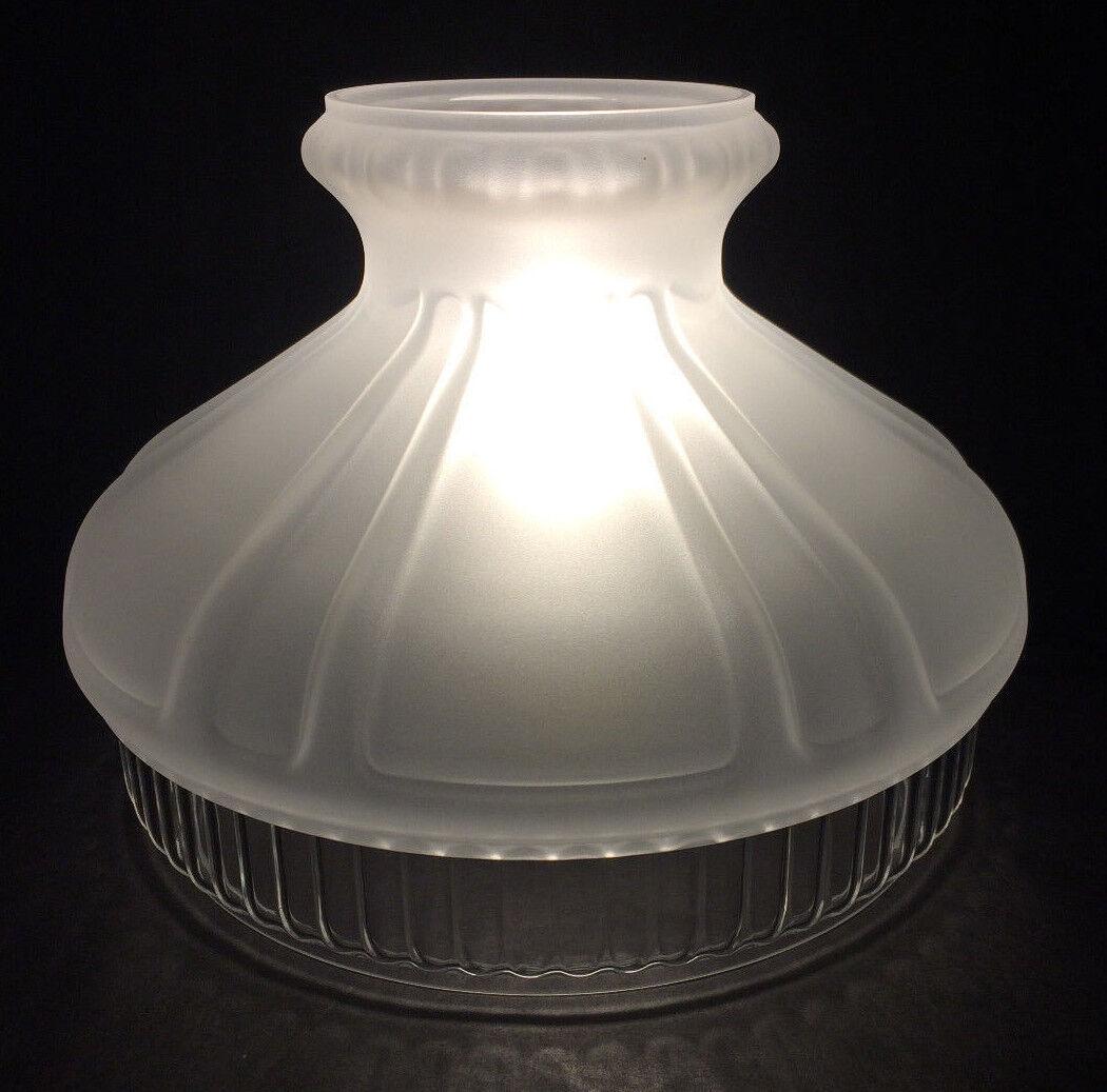 New 10" Satin Crystal Etched Glass Oil Lamp Shade #601 Style fits Aladdin #SH570 - Stone Door Lamps