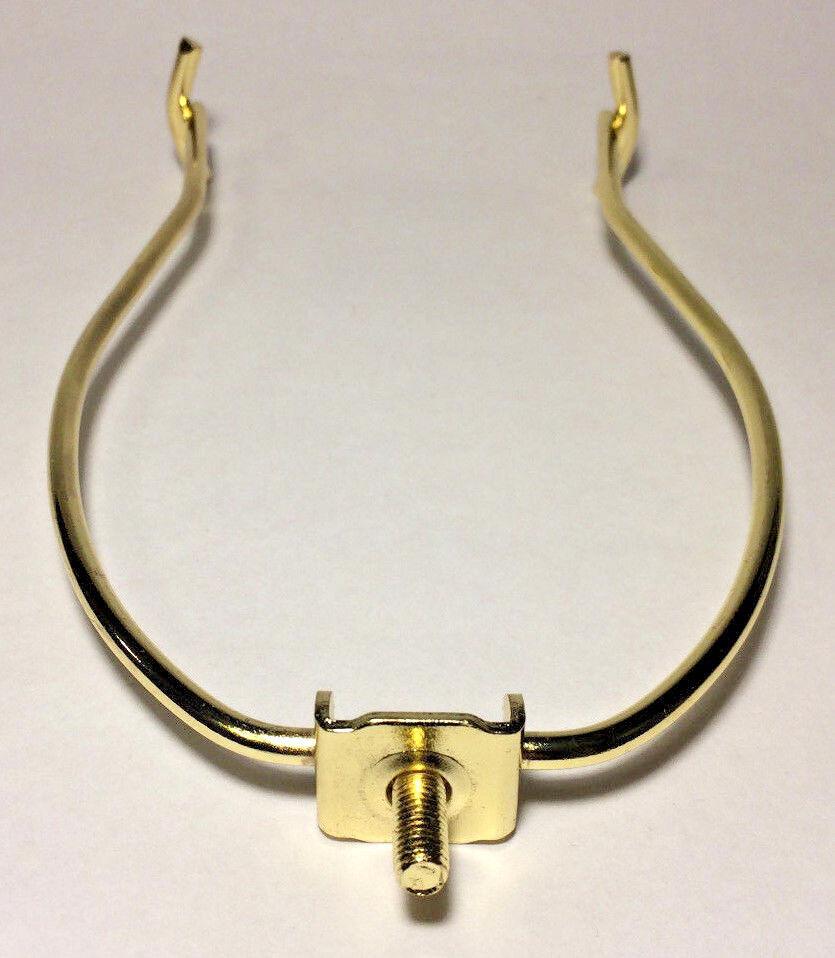 New 9" BRASS PLATED STEEL LAMP CUP HARP SHADE HOLDER (7" Actual Height) #HAR91 - Stone Door Lamps