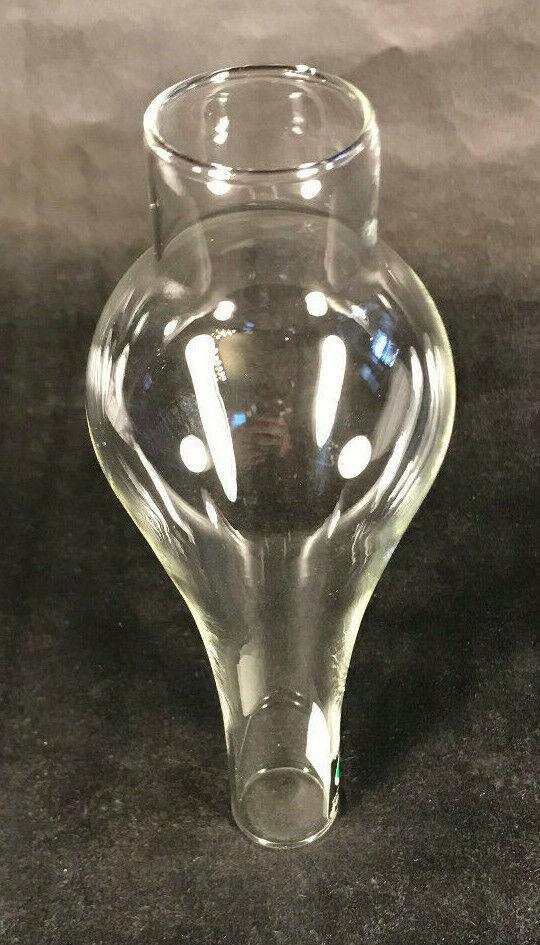 New 1 5/16" x 6 3/4" Clear Borosilicate Glass Oil Lamp #6 Bombe Chimney #CH913 - Stone Door Lamps