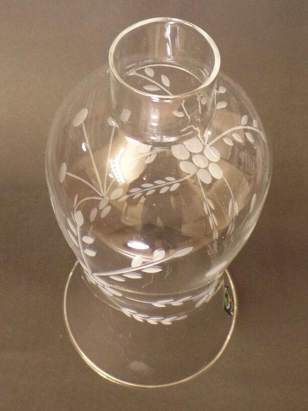 1 5/8" Clear Flower Glass Hurricane Lamp Shade Candle Chandelier Light, 5" x 10" - Stone Door Lamps
