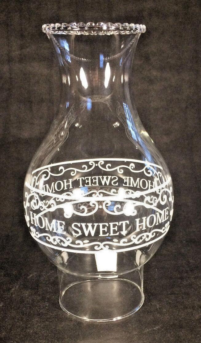 HOME SWEET HOME BOROSILICATE KEROSENE OIL LAMP CHIMNEY 3" x 8 3/4" for #2 burner - Stone Door Lamps