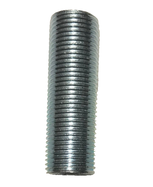 New Seamless 2", 3/8 IP Steel All Thread Zinc Plated Lamp Nipple 5/8" O.D. #341