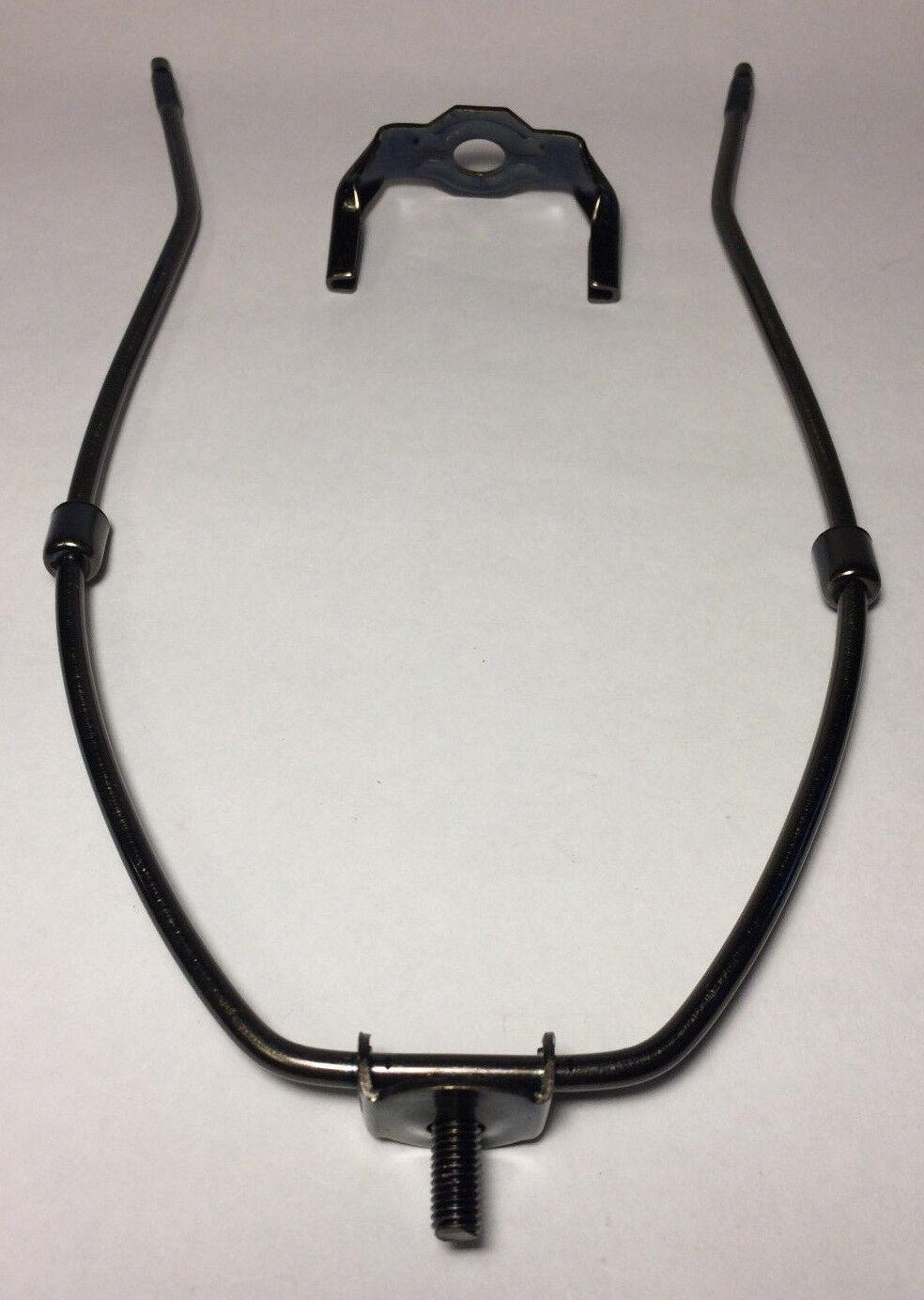 12" Brass Lamp HARP Shade Holder & Base for Lamp Repair Antique Bronze Finish - Stone Door Lamps
