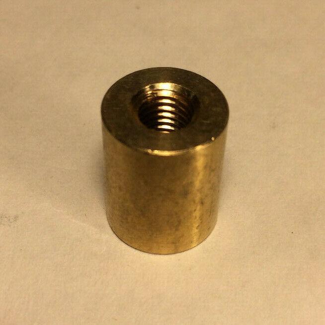 New Short Drum Unfinished Brass Lamp Finial For Standard Harps, 5/8" ht. #BF369U - Stone Door Lamps