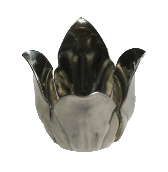 New Stamped Steel Lamp, Chandelier Candle Cup Shade Holder, Husk, 1 5/8" O.D. - Stone Door Lamps