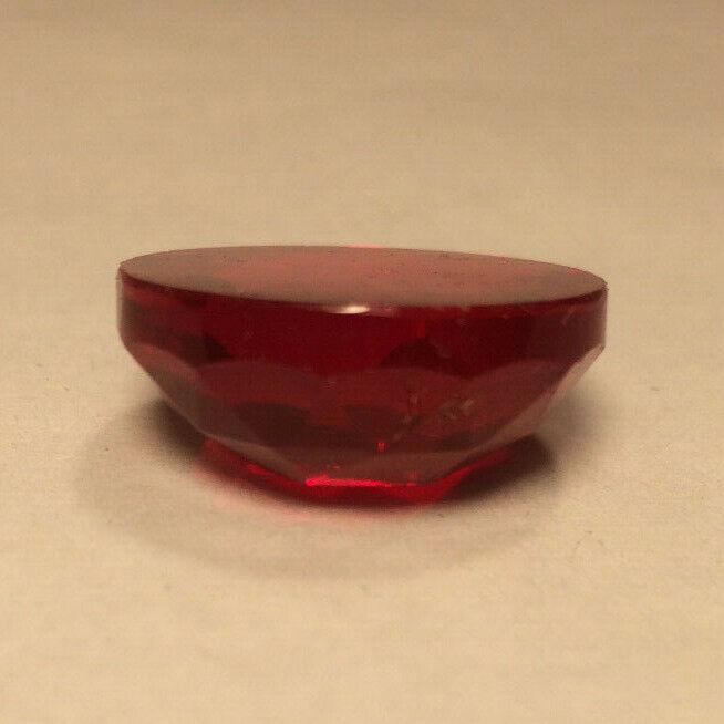New Ruby Color Faceted Glass Jewel For Inserting Into Brass Banding #GJ123R - Stone Door Lamps