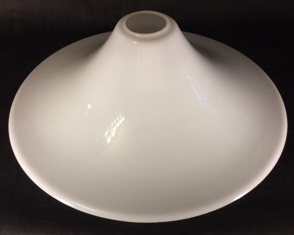 NEW 15" Opal White Glass Stiffel Style Torchiere Lamp Shade Made in USA #TS086 - Stone Door Lamps