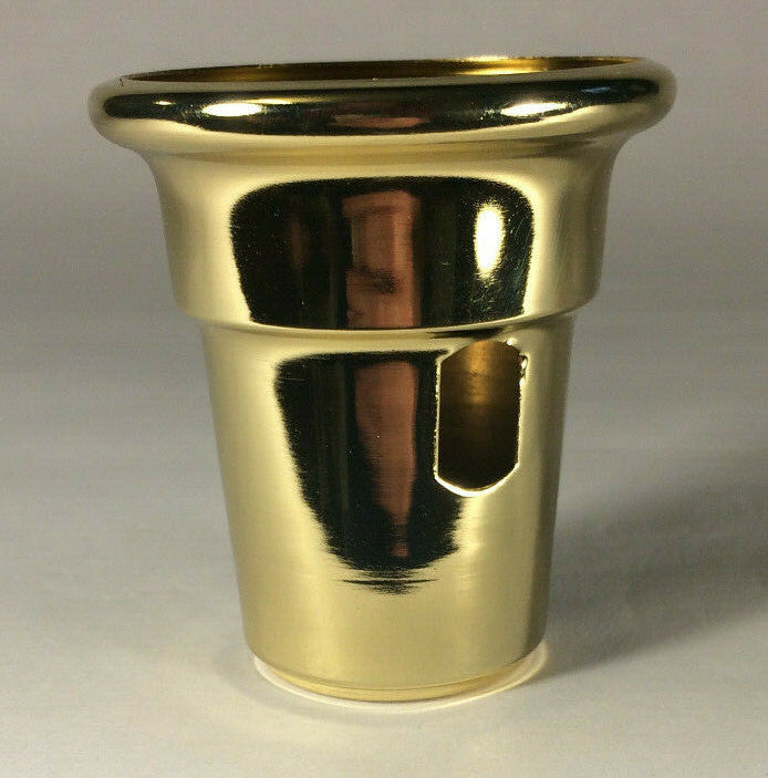 New Brass Plated Swing Arm Cup w/ Side Outlet For Cup Harps, 2 1/2" Tall, #HC772