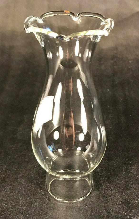 New 1 1/4" X 4 1/2" Clear Borosilicate Glass Crimp Top Miniature Lamp Chimney - Stone Door Lamps