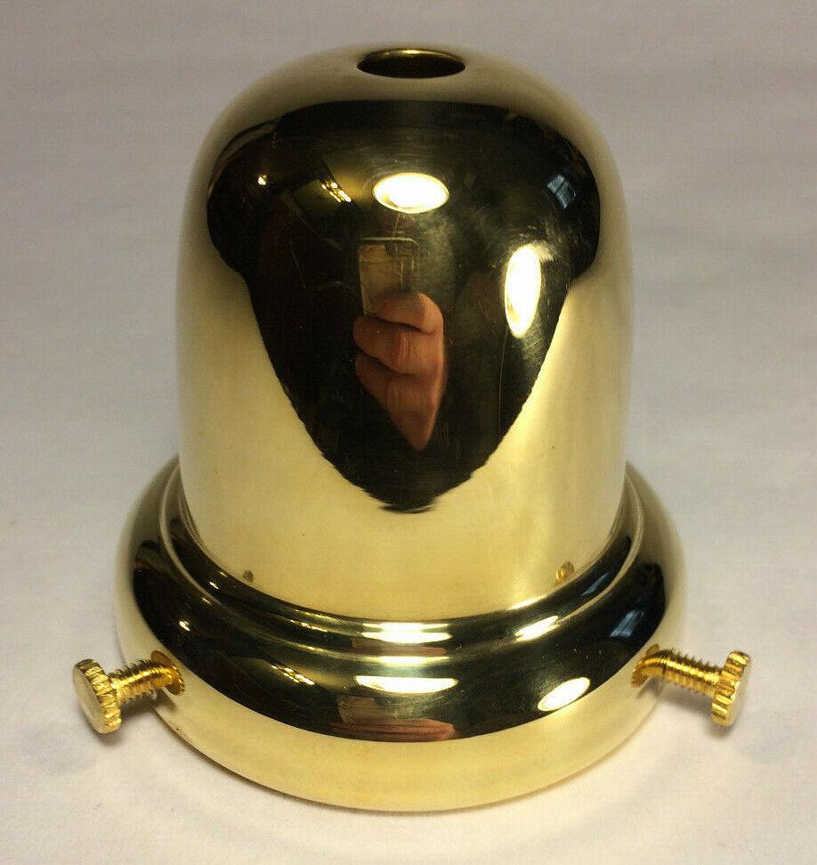 NEW 2 1/4" Fitter Unfinished Brass Bell Fixture Lamp Shade Holder, #SHH78U - Stone Door Lamps