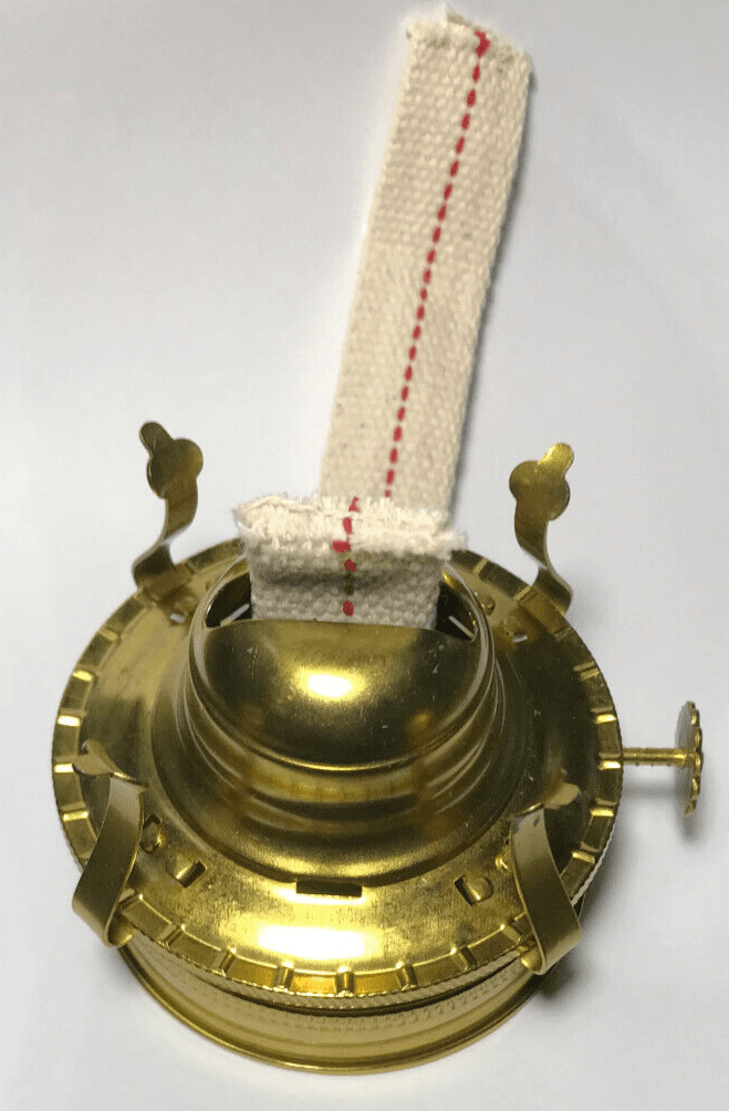 New #2 Weathered Brass Mason, Fruit Jar Oil Lamp Burner Adapter W/ Wick #MB286WB - Stone Door Lamps