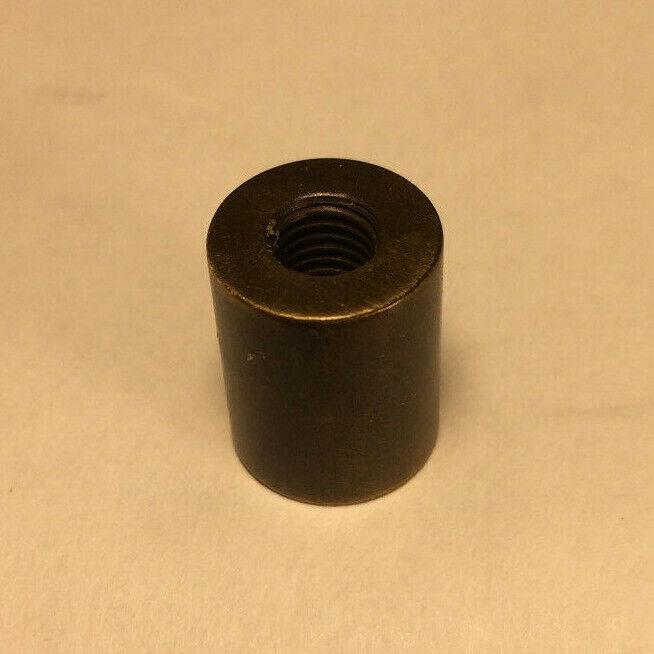 New Short Drum Antique Brass Lamp Finial F/ Standard Lamp Harps, 5/8" ht. BF369A - Stone Door Lamps