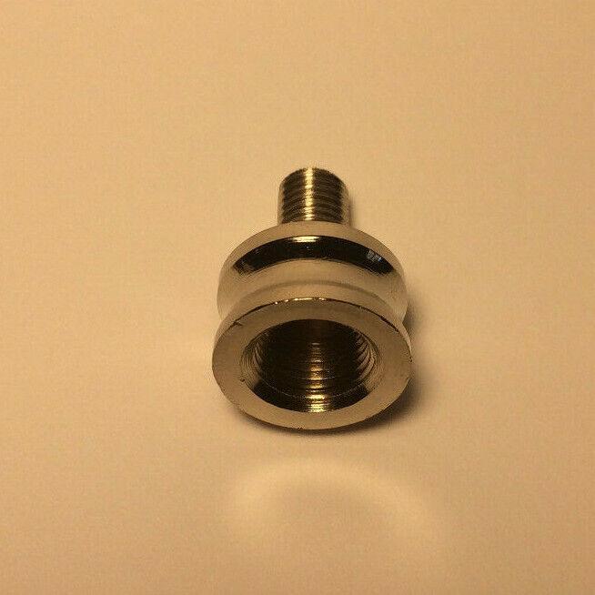 1/8Fx1/4 - 27M Nickel Plated Brass Lamp Finial Converter Riser 1/8 IP to 1/4 - 27M - Stone Door Lamps