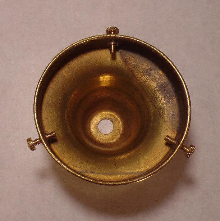 NEW 3 1/4" Fitter Polished & Lacq. Brass Fixture Lamp Shade Holder Bell #SHH62 - Stone Door Lamps